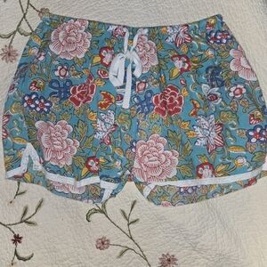 SIGNALS LADIES MED COTTON LACE TRIMMED SLEEP SHORTS